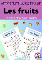 Vorschau - Arbeitsblätter - Les fruits (Les mots croisés en images) Kreuzworträtsel - Deckblatt