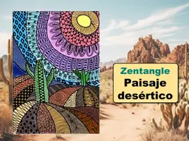 Vista previa - Unidades / Secuencias / Situaciones de Aprendizaje - ARTE, paso a paso: Zentangle Paisaje Desértico - página 1