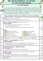 Vorschau - Arbeitsblätter - Mein Monolog-Schlüssel - eine Anleitung - Deckblatt