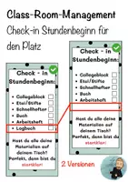 Vorschau - Merkblätter - Class-Room-Management Check-in Stundenbeginn für den Platz - Deckblatt