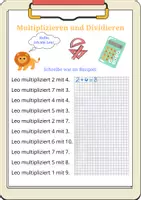 Vorschau - Arbeitsblätter - Mathe DaZ (Multiplikation und Division) - Deckblatt