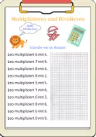 Vorschau - Arbeitsblätter - Mathe DaZ (Multiplikation und Division) - Seite 1
