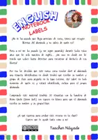 Vista previa - Tarjetas / Manipulativos - English Notebook Labels - Portada