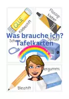 Vorschau - Präsentationen/Tafelbilder - Was brauche ich? Tafelkarten mit Beschriftung - Deckblatt