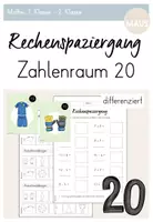 Vorschau - Arbeitsblätter - Fußball: Rechenspaziergang (ZR20) - differenziert - Deckblatt