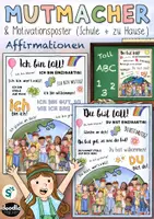 Vorschau - Poster - Mutmacher / Motivationsposter mit Affirmationen - Mut-Poster Motivation Klassenzimmer - Deckblatt