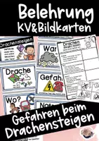 Vorschau - Präsentationen/Tafelbilder - Belehrung: Gefahren beim Drachensteigen (Drachen steigen lassen) - Deckblatt