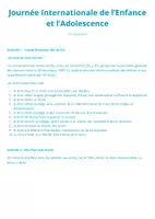 anteprima - Materiale di supporto/inclusione - Journée Internationale de l’Enfance et l’Adolescence - Pagina 1
