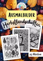 Vorschau - Mal- und Bastelvorlagen - Ausmalbilder - Herbstlandschaften - Deckblatt