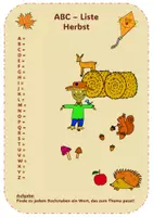 Vorschau - Arbeitsblätter - ABC-Liste Herbst - Seite 1