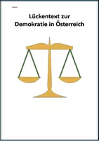 Vorschau - Arbeitsblätter - Lückentext Demokratie - Deckblatt