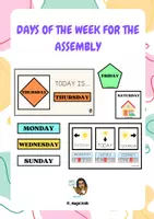 forhåndsvisning - Ukedager for pedagogisk samling på engelsk / Days of the week - side 1