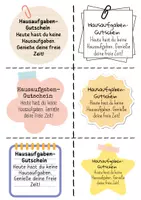 Vorschau - Anderer Materialtyp - Hausaufgaben-Gutschein zum Geburtstag - Deckblatt