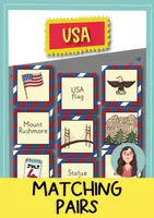 Vorschau - Spiele - USA Matching Pairs Game (Englisch) - Deckblatt
