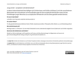 Vorschau - Stundenentwürfe - Europa und Demokratie (Oberstufe) - Seite 1