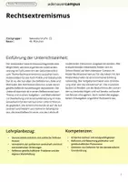 Vorschau - Arbeitsblätter - Unterrichtseinheit-Rechtsextremismus - Deckblatt