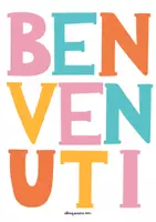 anteprima - Materiale di supporto/inclusione - BENVENUTI poster accoglienza v. a colori e v. bianco e nero - Pagina di copertina