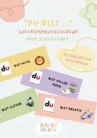 Vorschau - Mal- und Bastelvorlagen - "Du bist ..." - Willkommensgeschenk zum Schulstart - Deckblatt