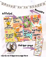 Aperçu - Cartes / Images - Classe Heureuse : Règles & Création en Style Hippie - Page de couverture