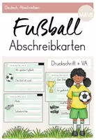 Vorschau - Fördermaterial/Inklusion - Abschreibkartei: Fußball (Wortebene und Satzebene) - Deckblatt