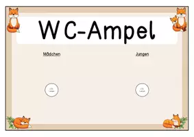 Vorschau - Poster - WC-Ampel / WC-Schilder - Fuchsklasse - Seite 1