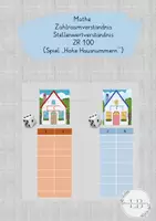 Vorschau - Arbeitsblätter - Mathe, Zahlraum-/Stellenwertverständnis 100, Spiel - Deckblatt