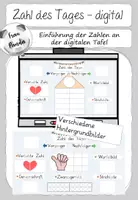 Vorschau - Präsentationen/Tafelbilder - Zahl des Tages für die digitale Tafel - Klasse 1 - Deckblatt