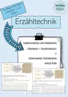 Vorschau - Arbeitsblätter - Erzähltechnik (Fachbegriffe-Erläuterungen-Anwendungen) - Deckblatt