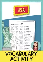 Vorschau - Arbeitsblätter - USA Vokabelübung Englisch – Wortschatz wiederholen (Aufwärmübung & Stundenabschluss) - Deckblatt