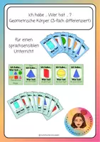 Vorschau - Spiele - Ich habe ... Wer hat ...? - Geometrische Körper - Deckblatt