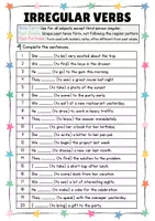 Vorschau - Arbeitsblätter - Englisch Irregular Verbs Exercises Worksheets English Verbs - Seite 3