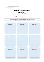Vorschau - Arbeitsblätter - Find Someone Who... Template/Vorlage - Seite 2