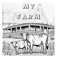 ดูตัวอย่าง - สมุดระบายสีฟาร์ม / Coloring book farm for kreative kids - หน้า 1