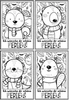 Vorschau - Mal- und Bastelvorlagen - Herbst | Ausmalbilder & Feriengrüße: Herbstiere-Doodles / Herbstferien - Seite 2