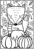 Vorschau - Mal- und Bastelvorlagen - Herbst | Ausmalbilder & Feriengrüße: Herbstiere-Doodles / Herbstferien - Seite 3