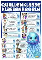 Vorschau - Poster - Klassenregeln Quallenklasse Klassentier Qualle - Deckblatt