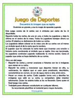 Vista previa - Juegos / Gamificación - Juego de cartas Deportes (Sport Matching pairs card game) - página 1
