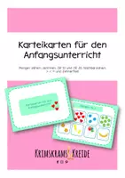 Vorschau - Aufgabenkarten - Karteikarten für den Anfangsunterricht - Deckblatt