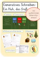 Vorschau - Arbeitsblätter - Generatives Schreiben - Ein Huhn, das fraß; ausführlicher Unterrichtsentwurf - Deckblatt