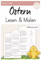 Vorschau - Arbeitsblätter - Lesen & Malen: Ostern (3-fach differenziert) - Deckblatt