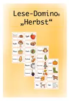 Vorschau - Spiele - Herbst: Lesen und Legen - Domino® – Lesetraining in der 1.–2. Klasse (FREEBIE) - Deckblatt