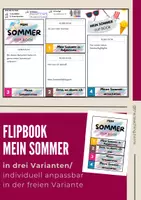 Vorschau - Arbeitsblätter - Flipbook Mein Sommer (Einstieg nach den Sommerferien) - Deckblatt