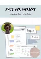 Vorschau - Stundenentwürfe - Haus der Vierecke: Vierecke und ihre Eigenschaften - Deckblatt