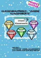Vorschau - Poster - Klassenposter "Unsere Klassenwerte" - Deckblatt