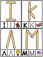 Προεπισκόπηση - Flashcards - Φτιάχνω τα κεφαλαία γράμματα με ξυλάκια - Σελίδα 3