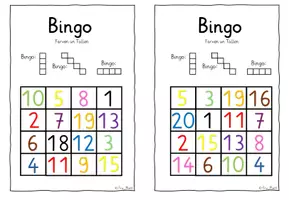 Vorschau - Spiele - Bingo Farven un Tallen (Farben und Zahlen) Niederdeutsch - Deckblatt