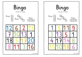 Vorschau - Spiele - Bingo Farven un Tallen (Farben und Zahlen) Niederdeutsch - Seite 1