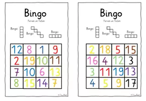 Vorschau - Spiele - Bingo Farven un Tallen (Farben und Zahlen) Niederdeutsch - Seite 2