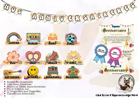 Aperçu - Cartes / Images - DÉCORATION DE CLASSE -AFFICHES POUR ANNIVERSAIRES - Page de couverture
