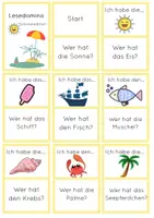 Vorschau - Spiele - Lesedomino Sommeredition für die ganze Klasse - Seite 1